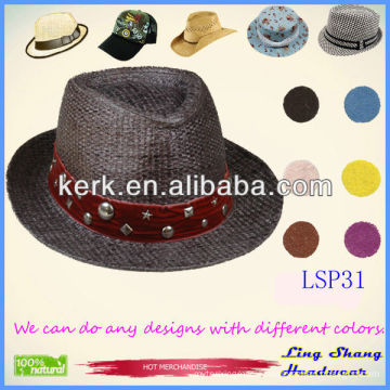 LSP31 Ningbo Lingshang Best Price Promotional Diamonds Decoration 100% Paper Straw blank snapback hats